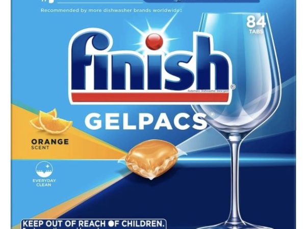 Finish Gelpacs Dishwasher Detergent, 84 Count only $13.72 shipped!